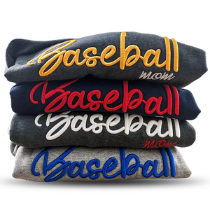 Custom 3D Puff Embroidered Baseball Softball Mom Sweatshirt