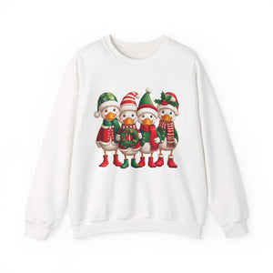Duck Character Christmas Crewneck Sweatshirt