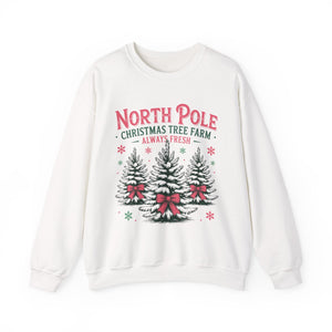 North Pole Christmas Tree Farm Christmas Crewneck Sweatshirt