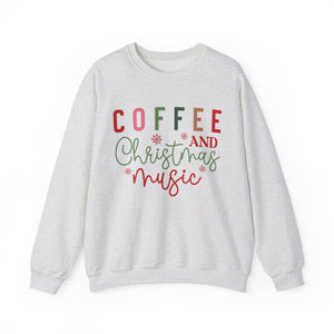 Coffee and Christmas Music Christmas Crewneck Sweatshirt