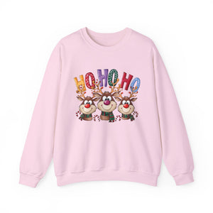 Ho Ho Ho Reindeer Christmas Crewneck Sweatshirt