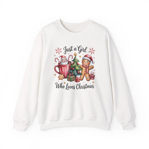 Just a Girl Who Loves Christmas Crewneck Sweatshirt