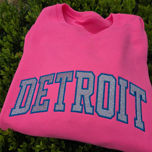 Custom Team Glitter Embroidered Sweatshirt – Personalized School & Game Day Spirit Wear