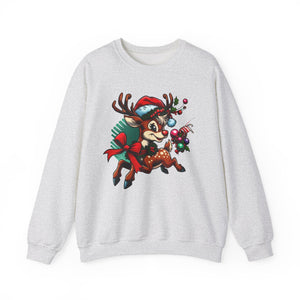 Holiday Reindeer Christmas Crewneck Sweatshirt