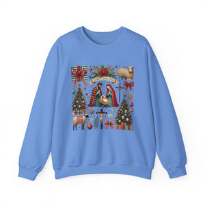 Coquette Jesus Christmas Crewneck Sweatshirt
