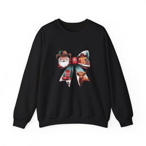Santa Bow Christmas Crewneck Sweatshirt