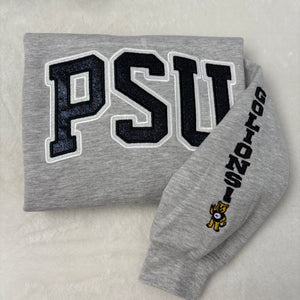 Custom Team Glitter Embroidered Sweatshirt – Personalized School & Game Day Spirit Wear