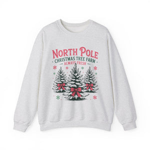 North Pole Christmas Tree Farm Christmas Crewneck Sweatshirt