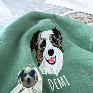 Personalized Dog Sweatshirt | Custom Pet Embroidered Sweatshirt from Photo