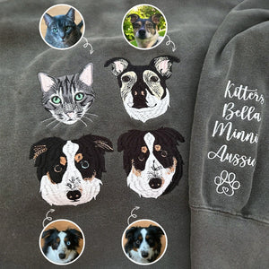 Personalized Dog Sweatshirt | Custom Pet Embroidered Sweatshirt from Photo