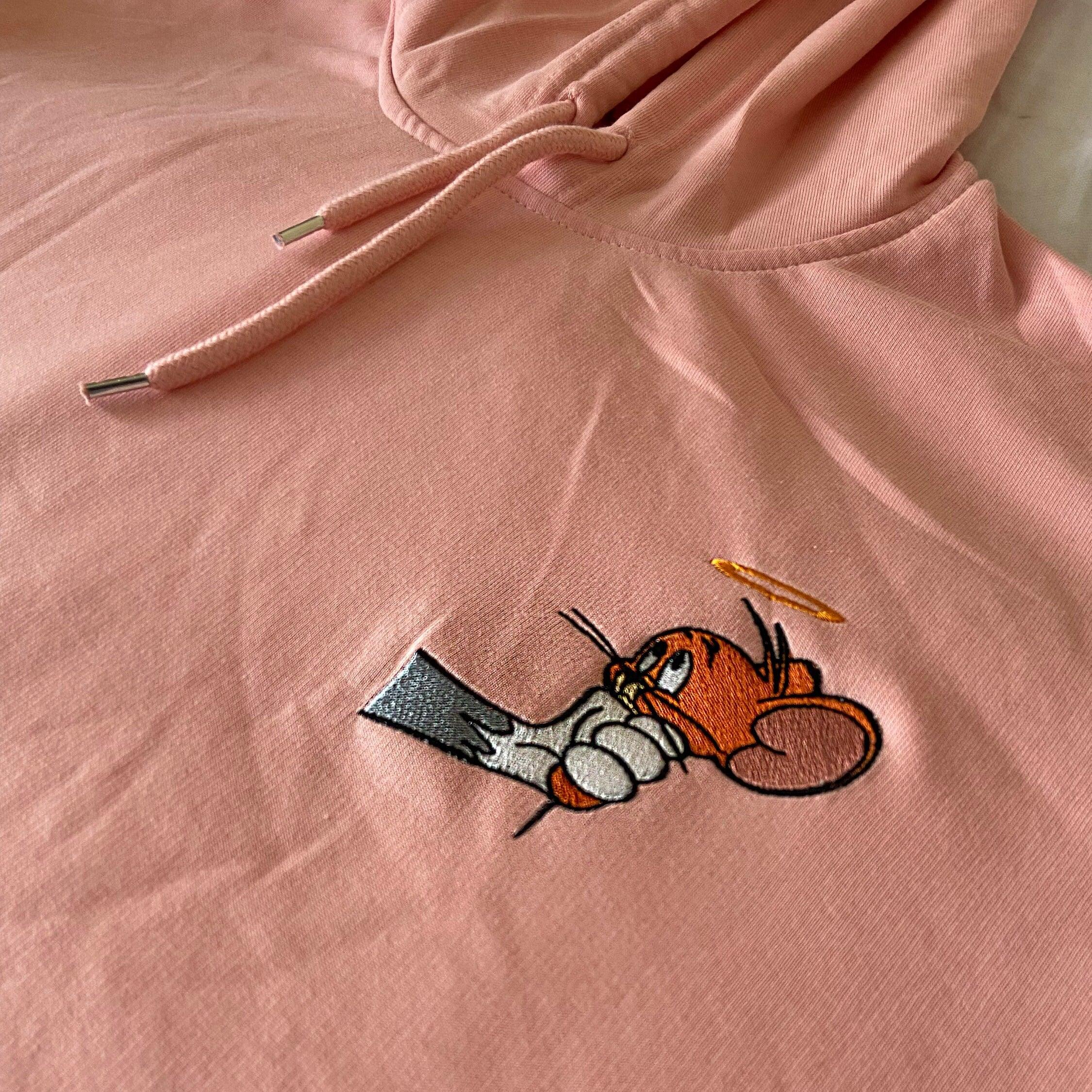 Custom Embroidered Sweatshirts For Couples, Custom Matching Couple Hoodies, Cartoon Characters Mouse Embroidered Matching Couples Sweatshirt
