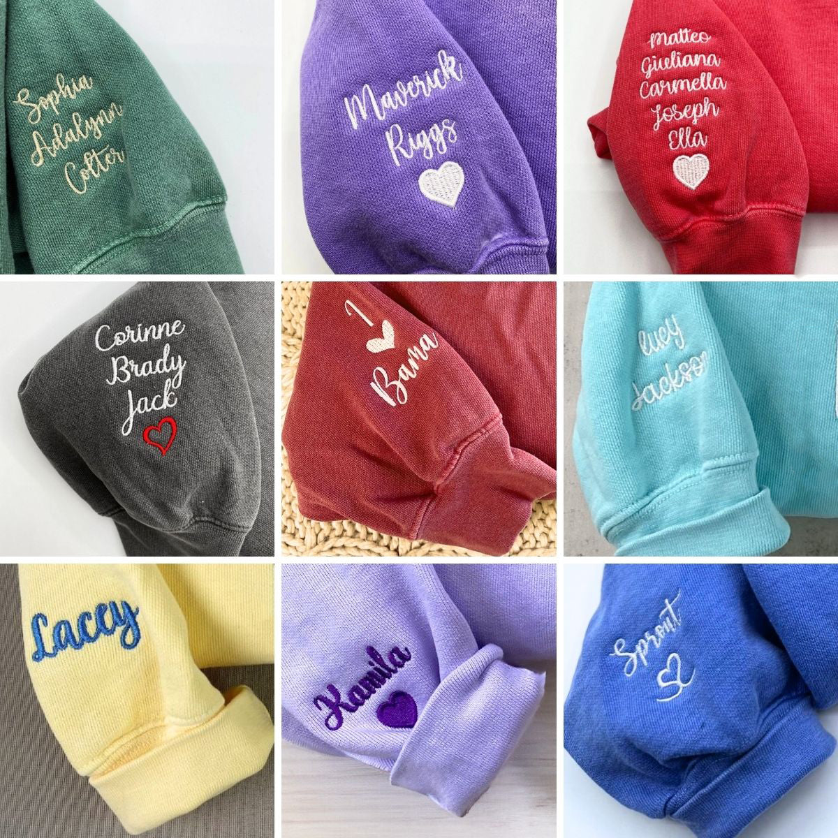 Custom Embroidered Nana Est Sweatshirt, Perfect Gift for Grandma