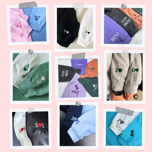 Custom Embroidered I Love My Boyfriend/ Girlfriend Matching Hoodies for Couples - mymatchhoodie