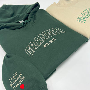 Mother’s Day Gift Ideas | Embroidered Sweatshirt with Kids' Names | Custom Family Name Hoodie