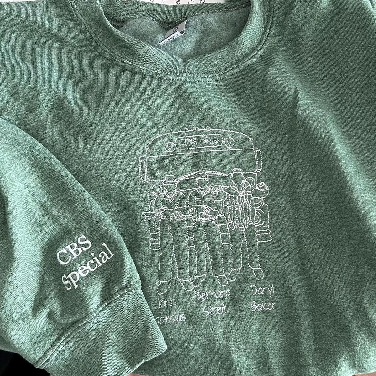 Custom Embroidered Sweatshirts &amp; Hoodies - Personalized Outline Family Portrait From Photo