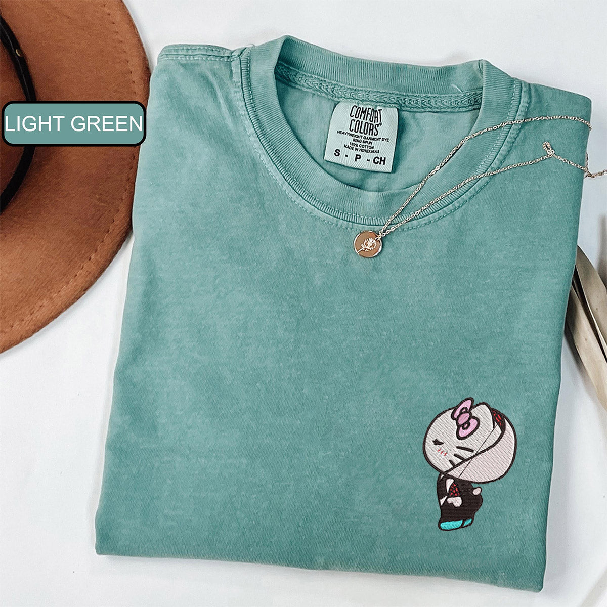 Custom Embroidered Cute Spider Boy x Kitten Girl Matching T-shirts for Couples