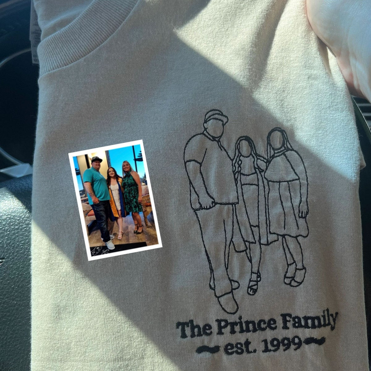 Custom Embroidered Daddy&#39;s Girl Sweatshirt, Personalized Dad and Daughter Hoodie, Unique Gift for Dad