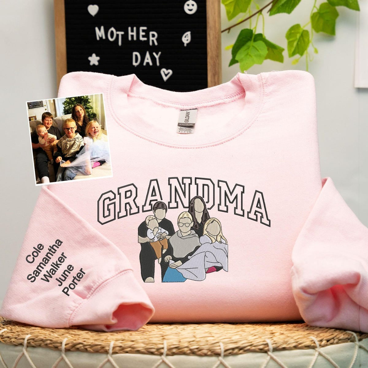 MaMa Embroidered Sweatshirt| Mother’s Day Gift Idea | Varsity Letter Hoodie for Moms