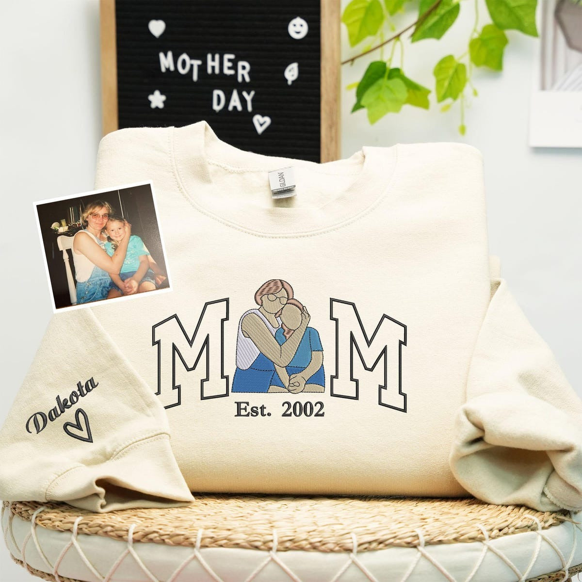MaMa Embroidered Sweatshirt| Mother’s Day Gift Idea | Varsity Letter Hoodie for Moms