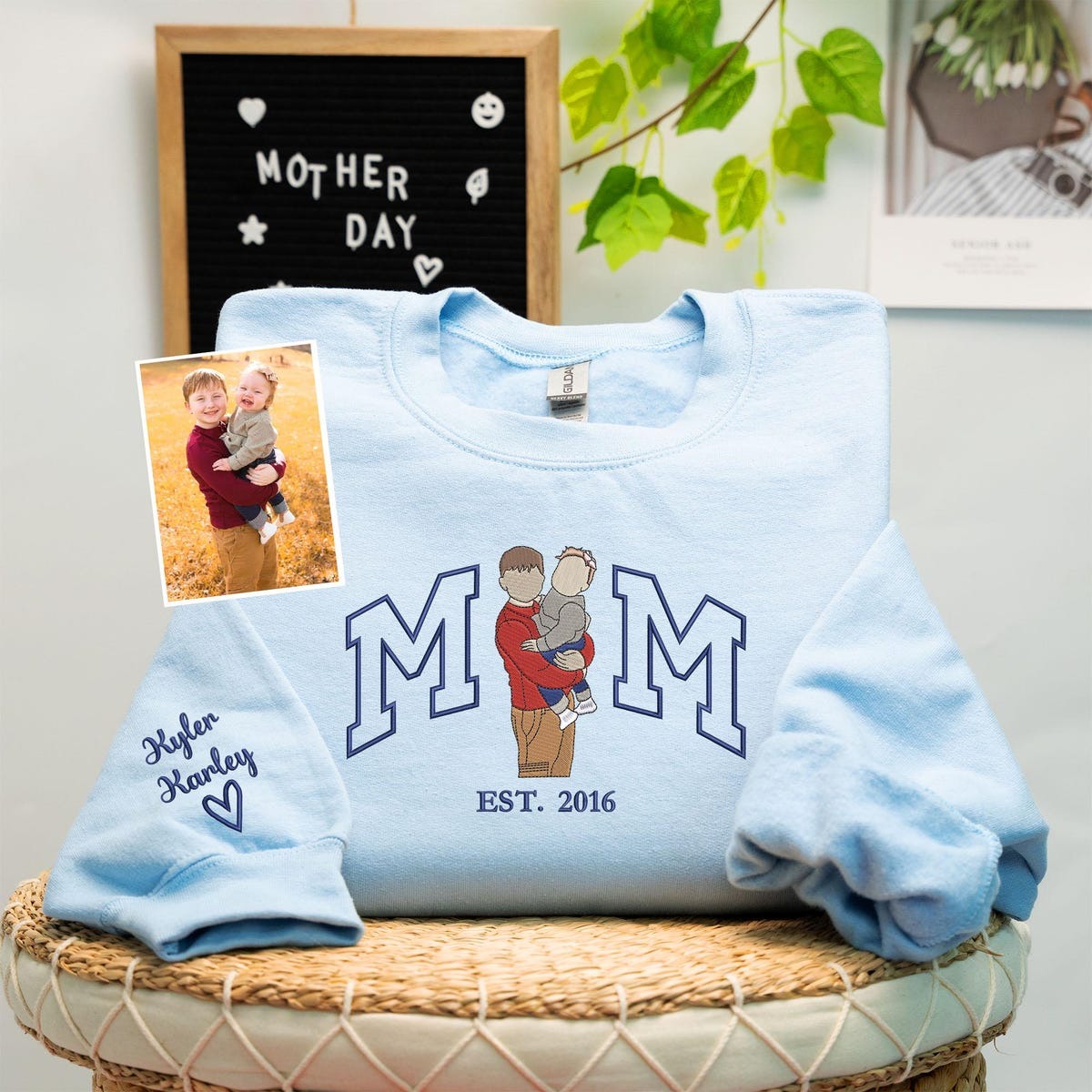 MaMa Embroidered Sweatshirt| Mother’s Day Gift Idea | Varsity Letter Hoodie for Moms