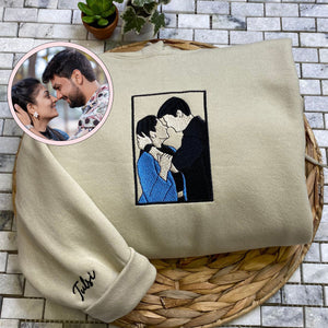 Custom Embroidered Hoodie With Picture, Capture Your Moment