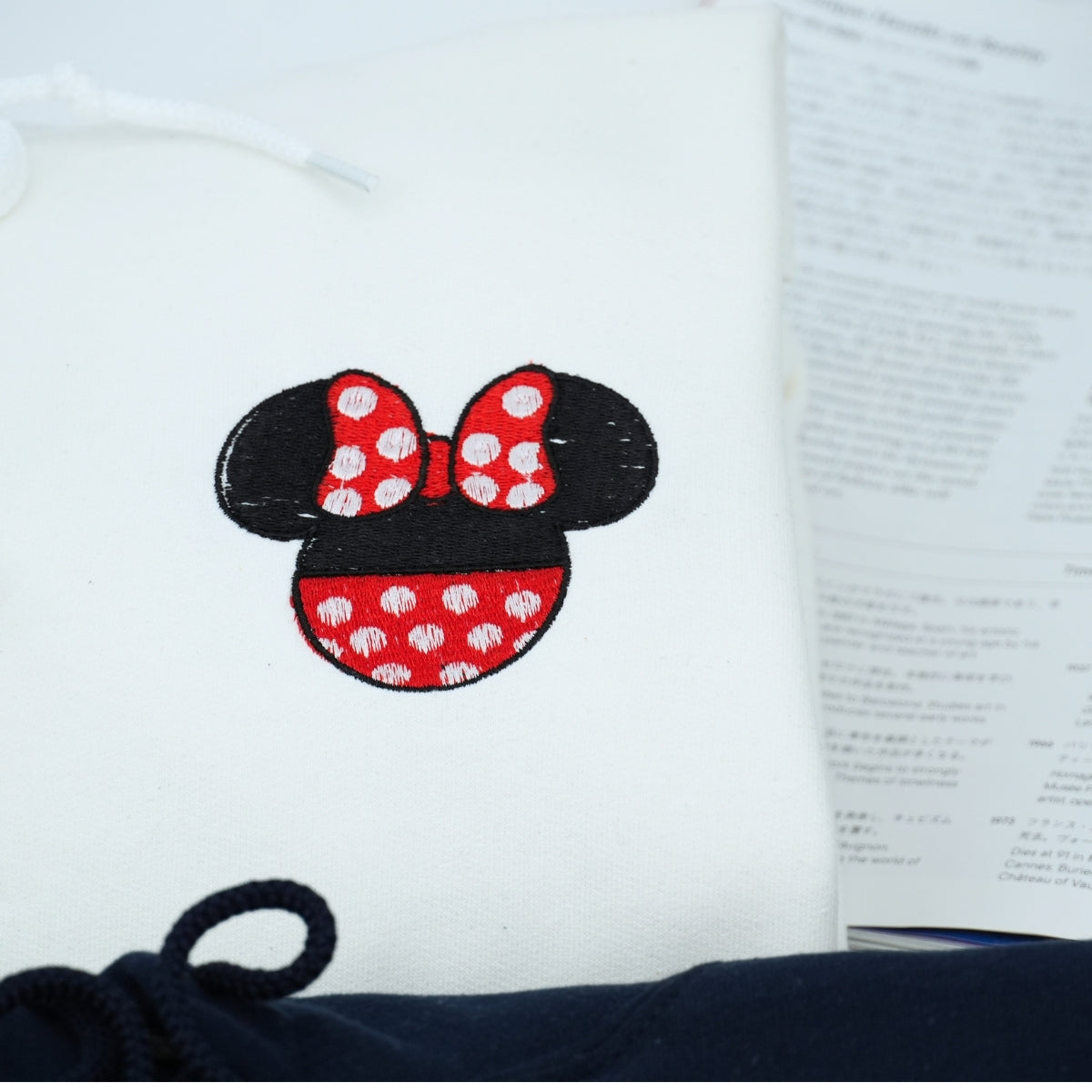 Custom Embroidered Hoodies For Couples, Custom Matching Couple Hoodie, Cartoon Mouse Happy Couples Embroidered Hoodie