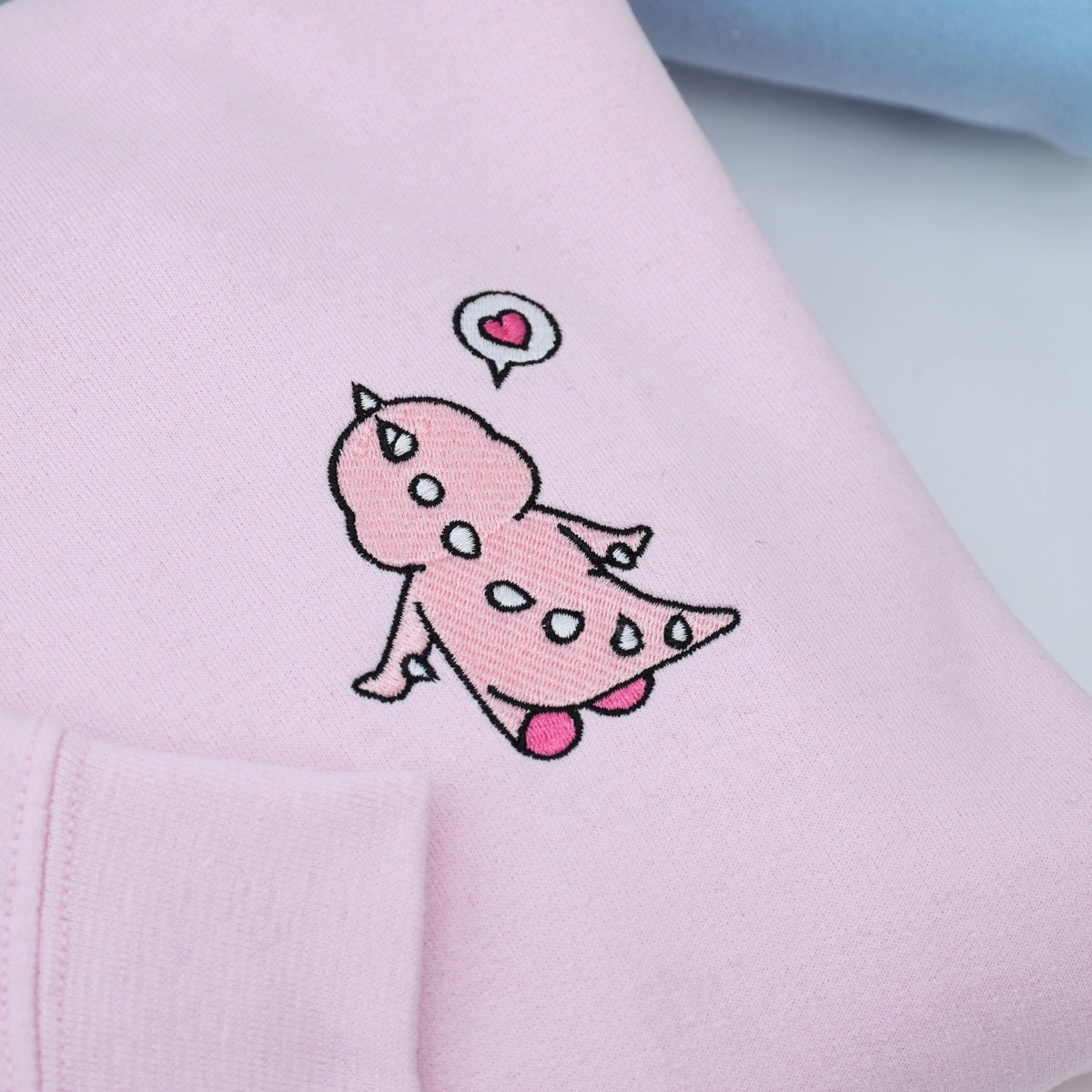 Custom Embroidered Funny Cartoon Dinosaur Anniversary Date Matching Couples Embroidered Sweatshirts