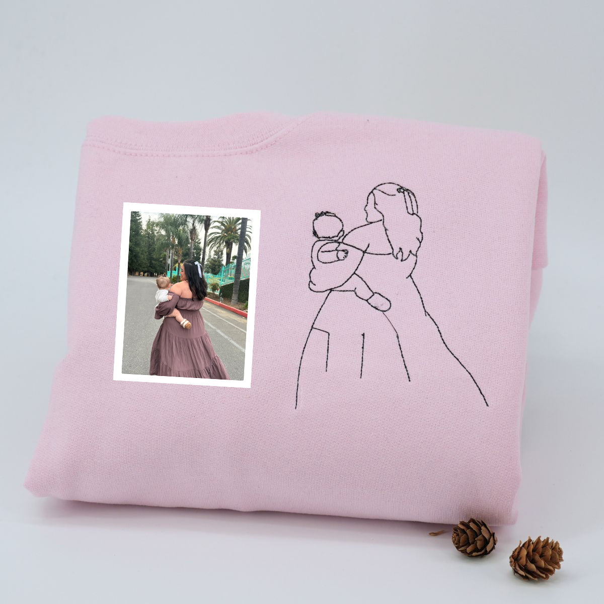 Custom Embroidered Hoodies Line Art With Pictures