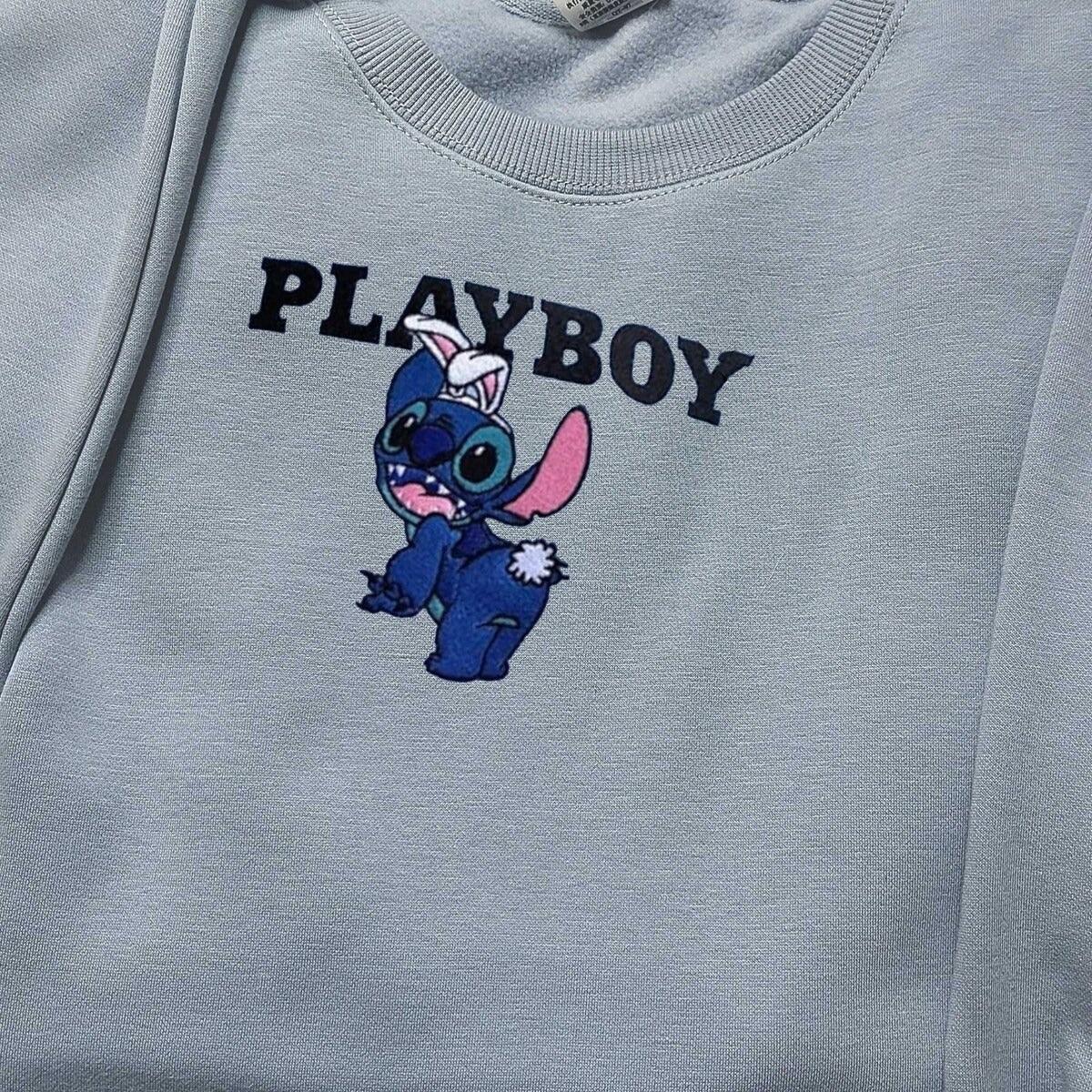 Custom Embroidered Hoodies for Couples, Funny Cartoon Inspired Matching Couple Hoodie