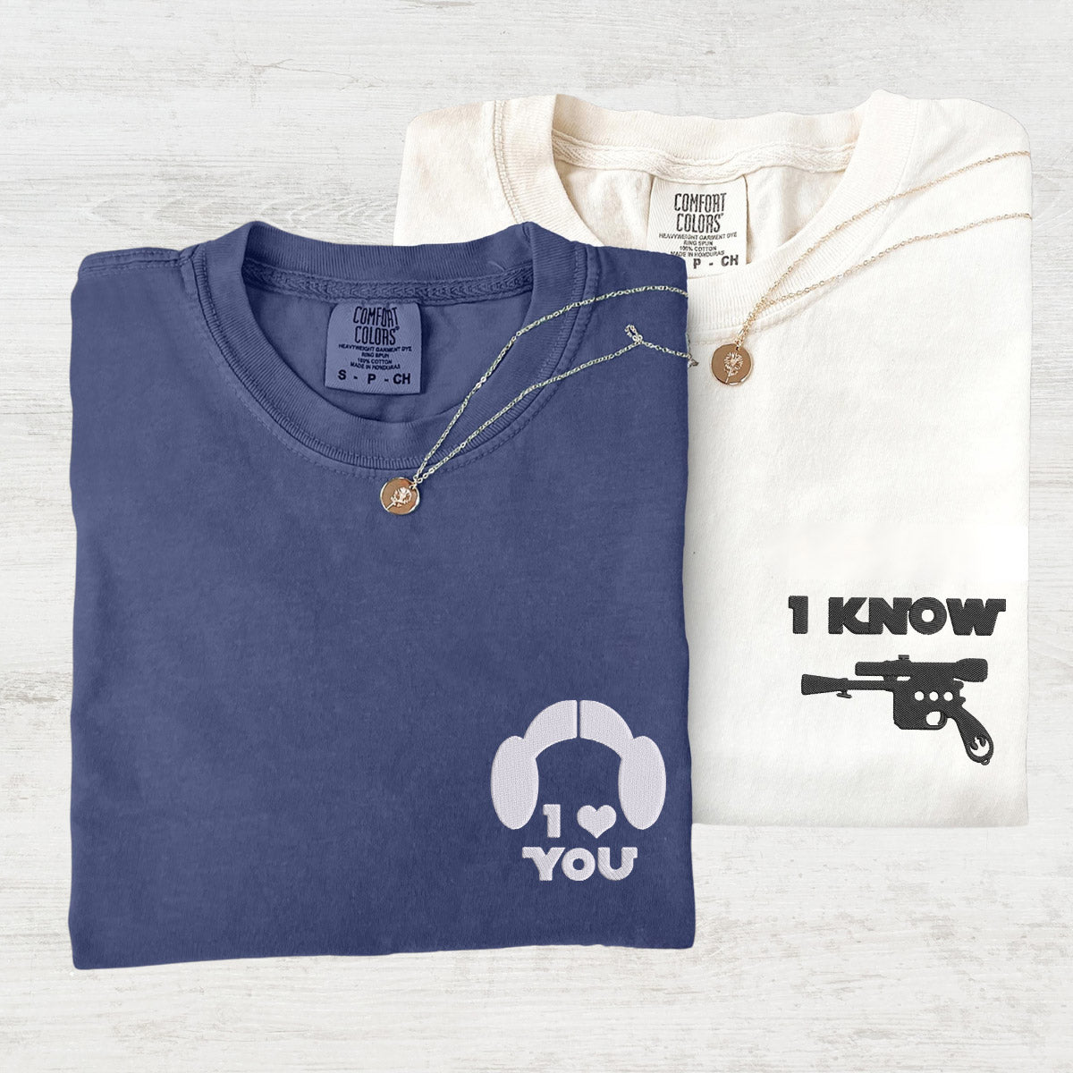 Custom Embroidered I Love You I Know Inspired Matching T-shirts for Couples