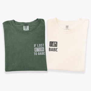 Custom Embroidered If Lost Return to Babe Matching T-shirts for Couples