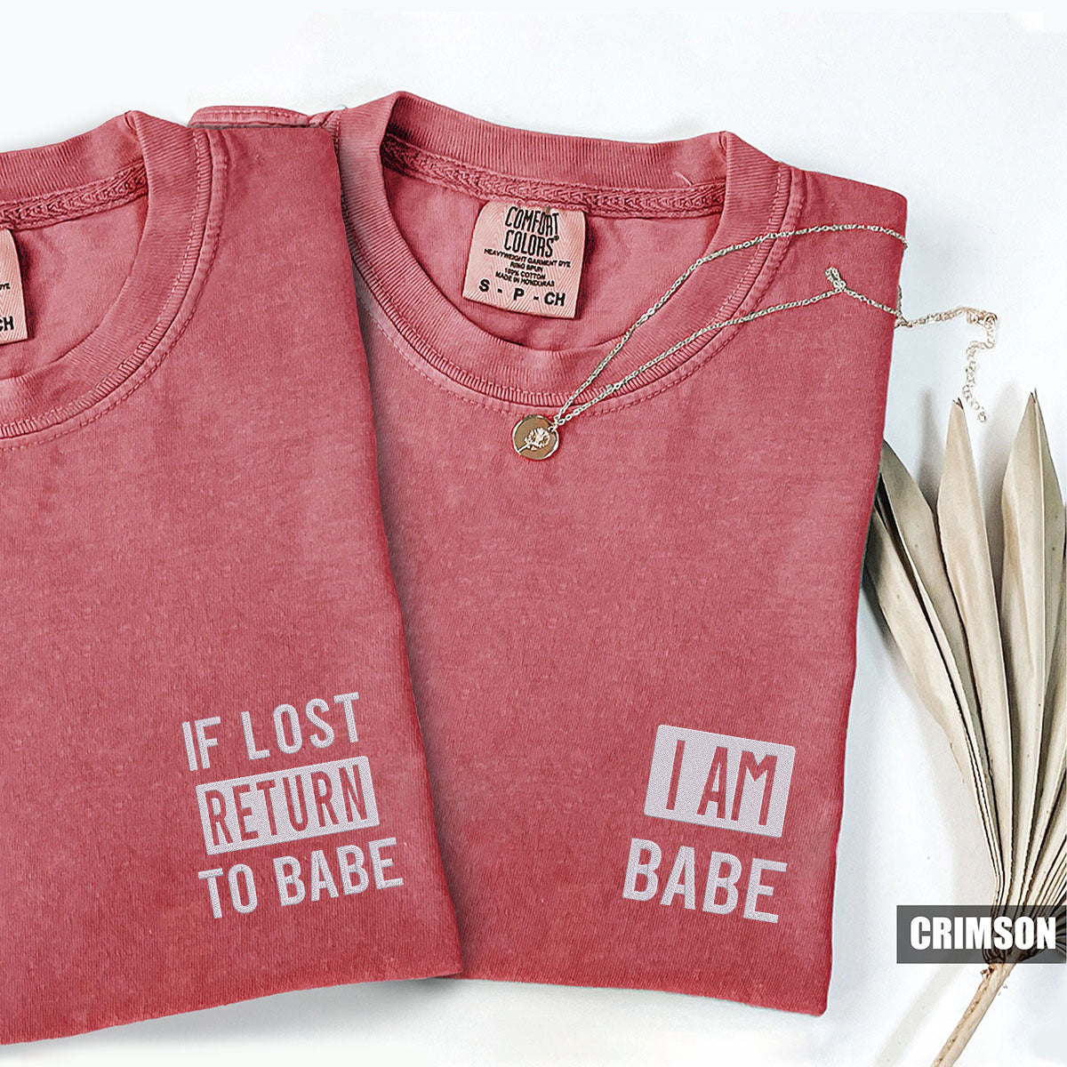 Custom Embroidered If Lost Return to Babe Matching T-shirts for Couples