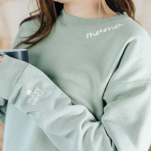 Personalized Mama Sweatshirt with Custom Embroidered Kids' Names | Mother’s Day Gift | Custom Name Hoodie for Mom