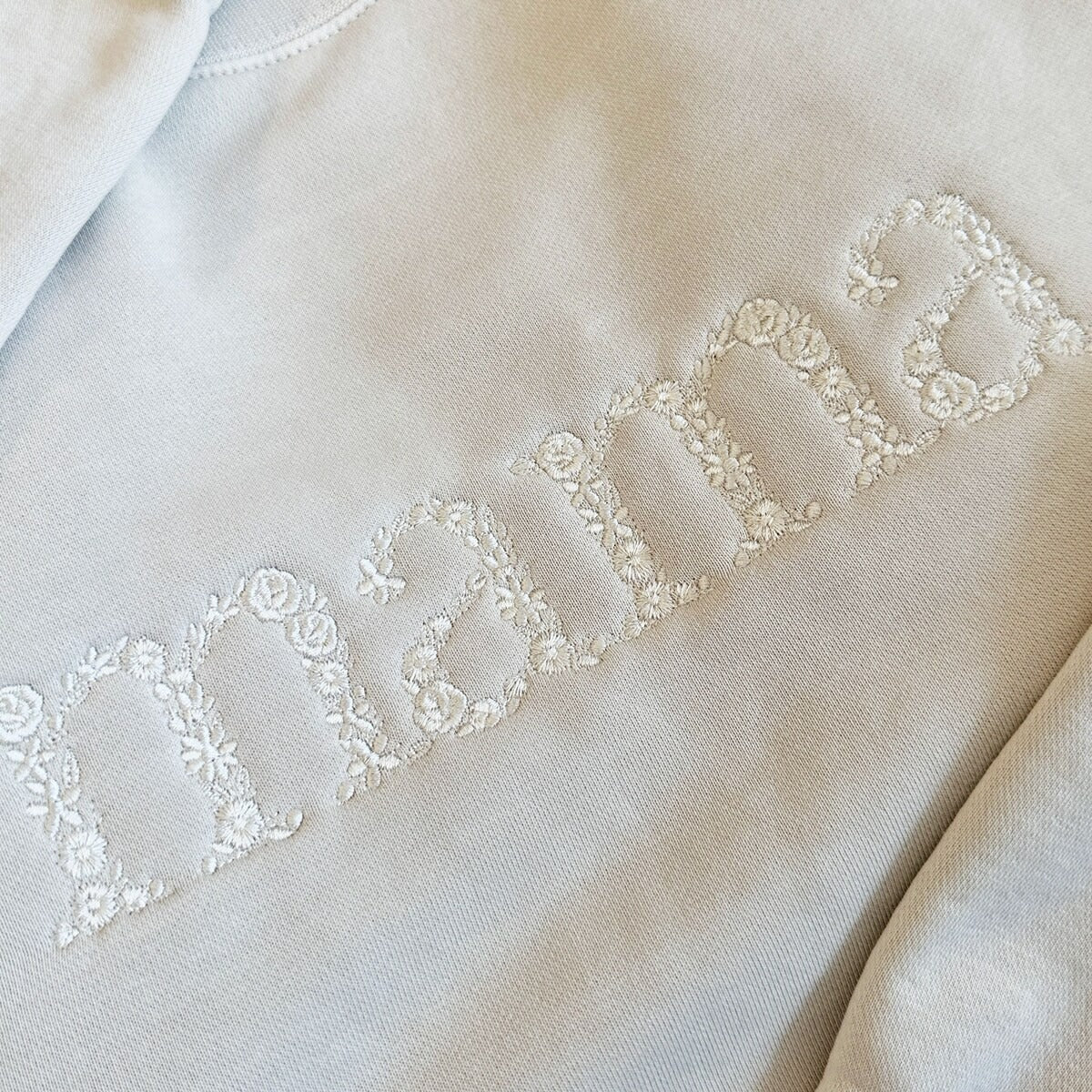 Custom Embroidered Mama Floral Sweatshirt - Custom Gift for Mom, Mother's Day Present, Embroidered Mama Hoodie