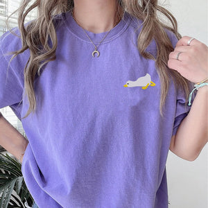 Custom Embroidered Sleepy Goose Matching T-shirts for Couples