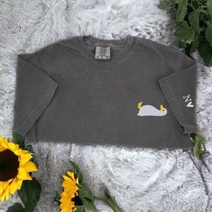 Custom Embroidered Sleepy Goose Matching T-shirts for Couples