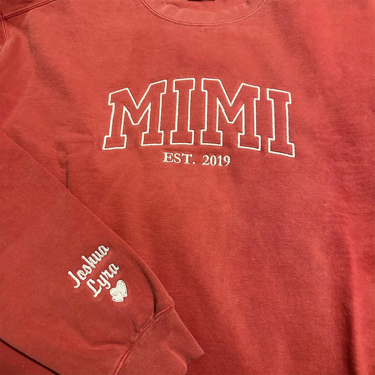 Custom Embroidered Sweatshirts - Personalized Mimi Hoodie for Grandma, Birthday Gift Ideas