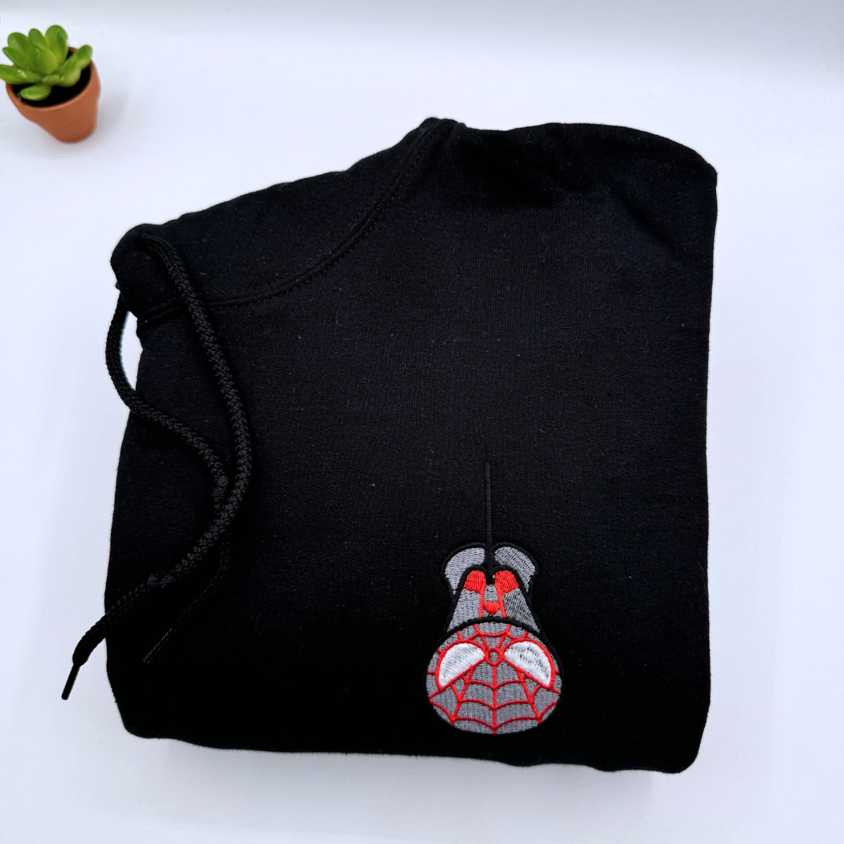 Custom Embroidered Sweatshirts For Couples, Custom Matching Couple Sweatshirt, Spider Kitten Couples Embroidered Crewneck Sweater V1