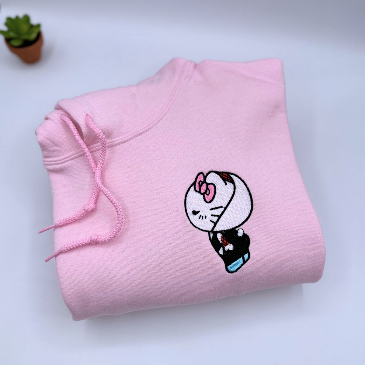 Custom Embroidered Sweatshirts For Couples, Custom Matching Couple Sweatshirt, Spider Kitten Couples Embroidered Crewneck Sweater V1