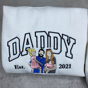 Custom Embroidered Sweatshirts & Hoodies - Personalized Full-Color Mother and Son Photo