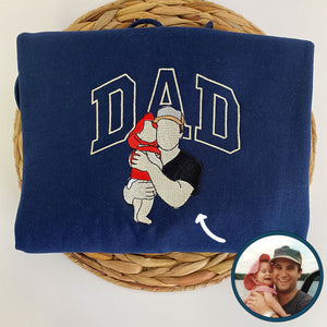 Custom Embroidered Sweatshirts & Hoodies - Personalized Full-Color Mother and Son Photo