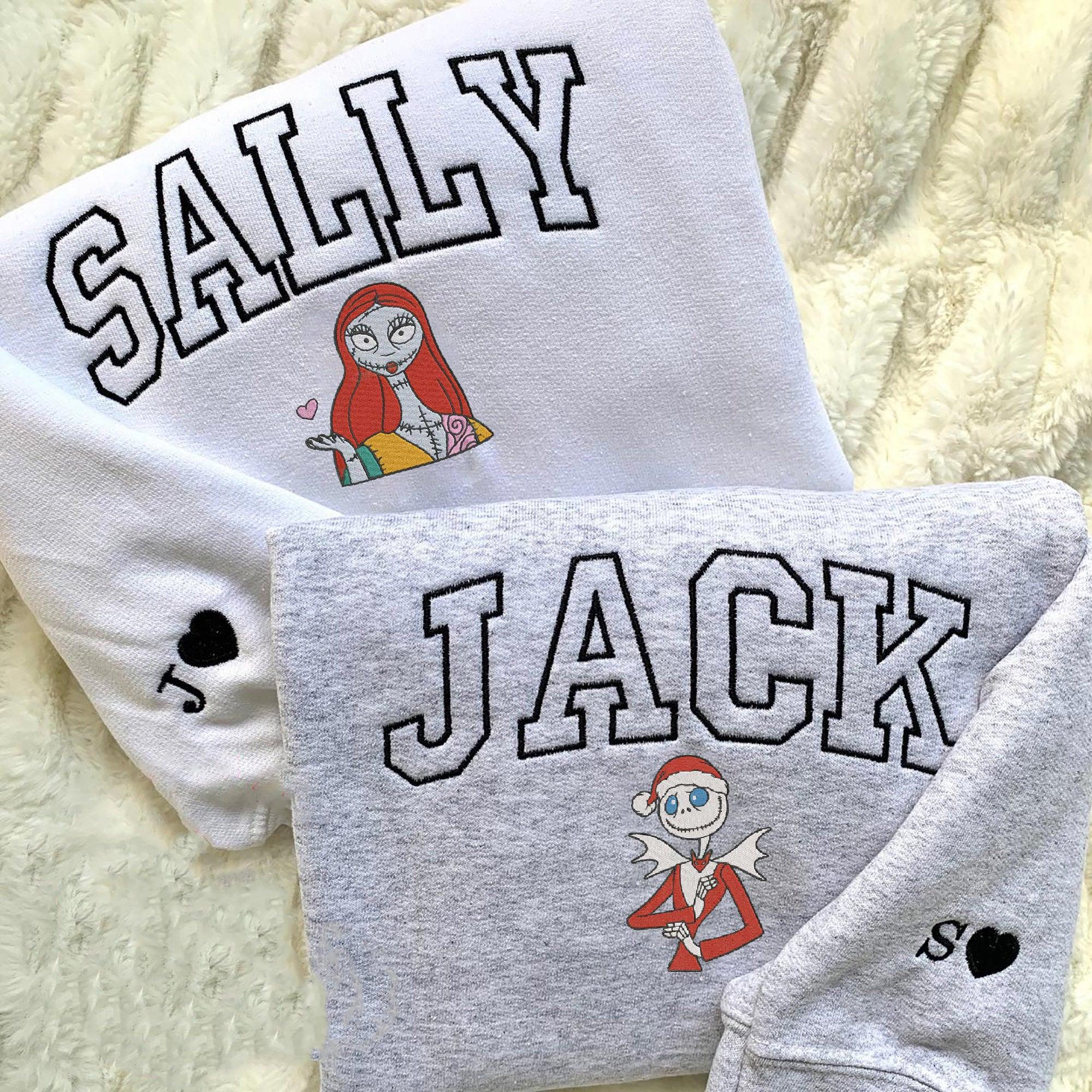 Custom Embroidered Sweatshirts for Couples, Matching Couple Sweatshirts, Romantic Matching Cartoon Style Sweater