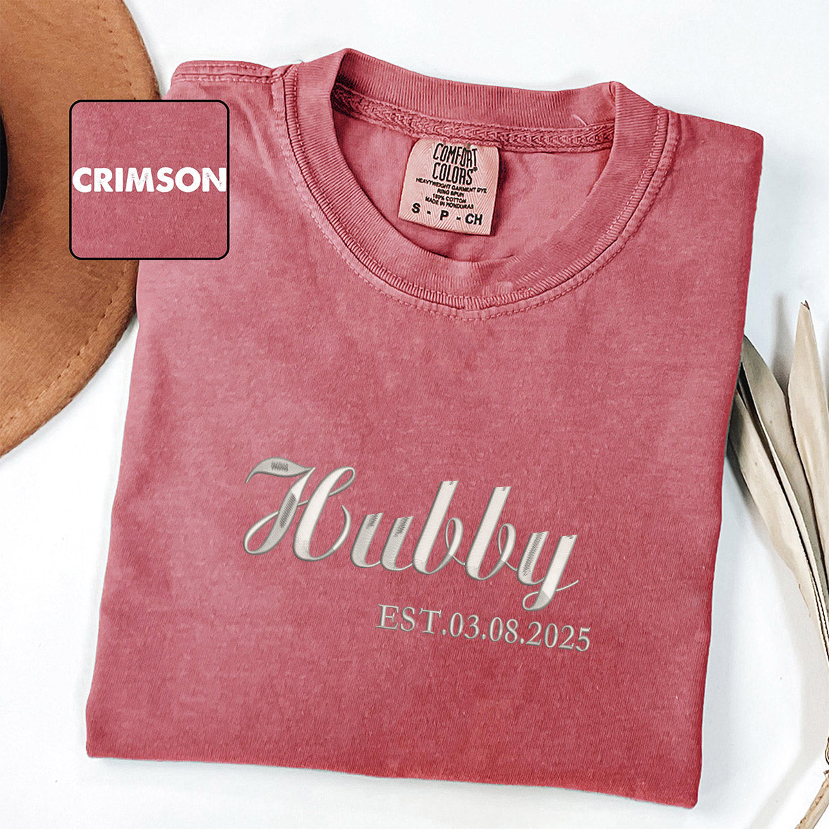 Custom Embroidered Wifey Husband Personalized T-shirts for Couples