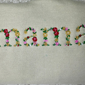 Custom Mama Embroidered Floral Sweatshirt - Trendy Crewneck, Unique Gift for Mom, Custom Embroidery Mother’s Day Personalized