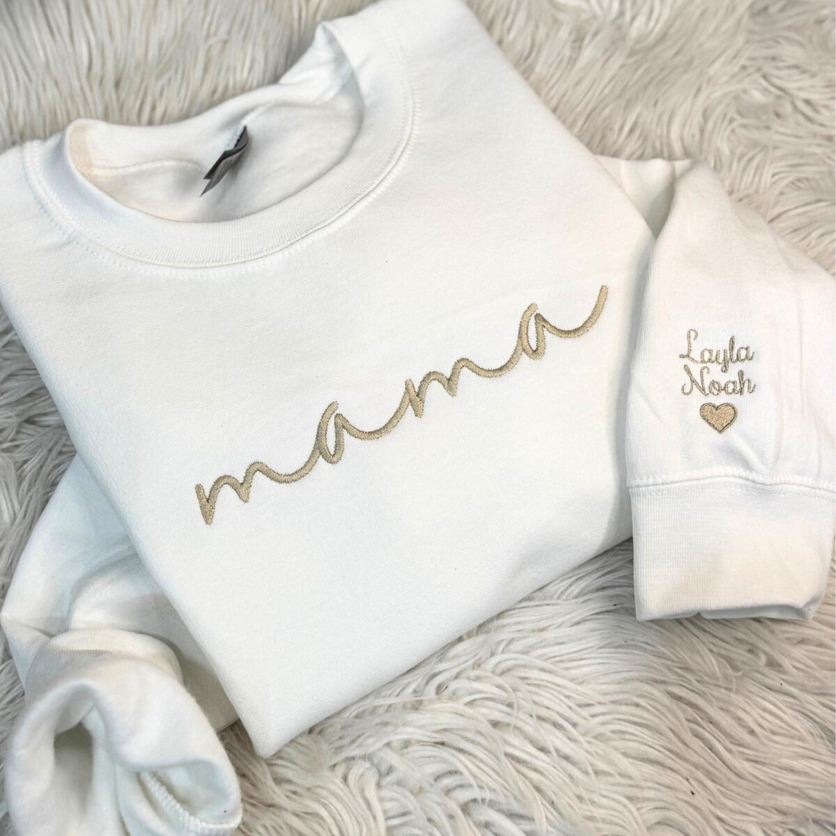Personalized Mama Sweatshirt with Custom Embroidered Names | Custom Hoodie for Mom | Mother’s Day Gift | Birthday Gift for Her
