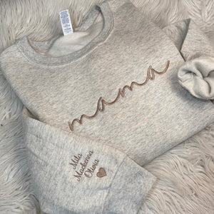 Personalized Mama Sweatshirt with Custom Embroidered Names | Custom Hoodie for Mom | Mother’s Day Gift | Birthday Gift for Her