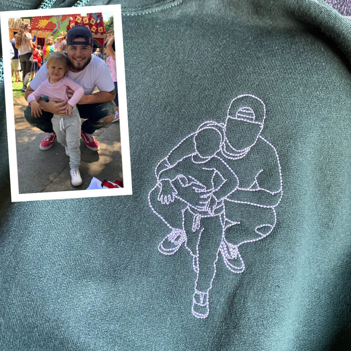 Dad Sweatshirt With Photo, Dad Hoodie Embroidered, Custom Fathers Day Shirts With Pictures, New Dad Gifts