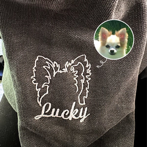 Custom Dog Ear Sweatshirt – Personalized Pet Name Hoodie
