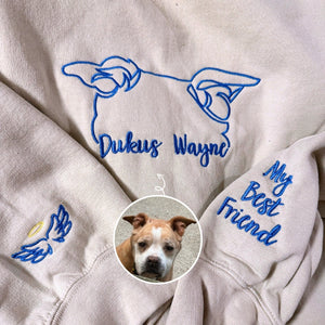 Custom Dog Ear Sweatshirt – Personalized Pet Name Hoodie