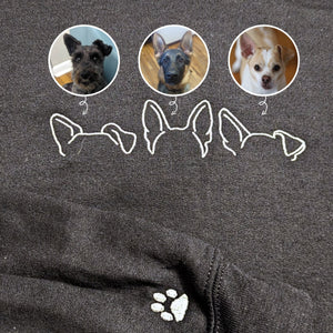 Custom Dog Ear Sweatshirt – Personalized Pet Name Hoodie